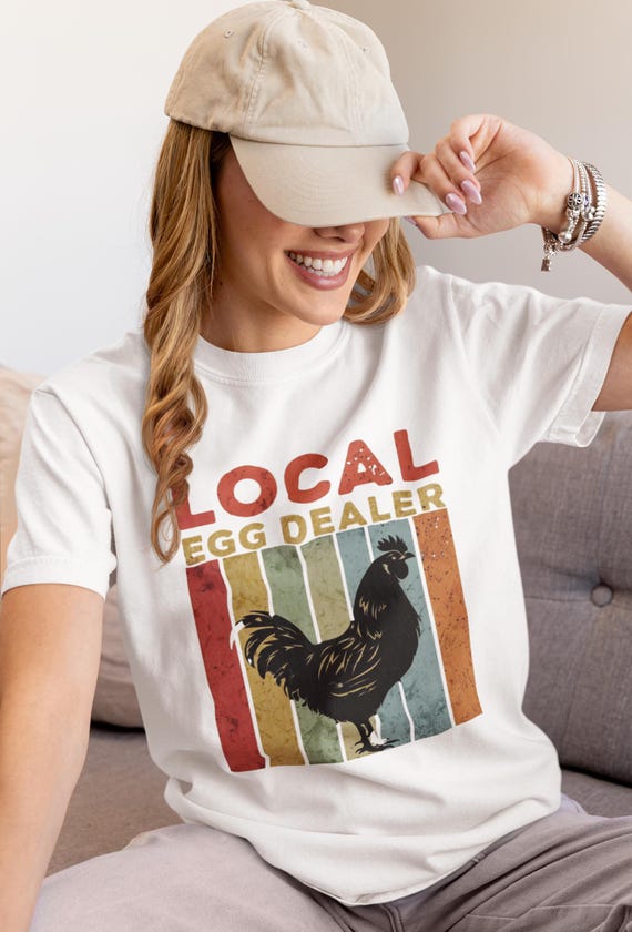 Local Egg Dealer Shirt, Funny Chicken Tee, Farm Girl Graphic Top, Country Humor