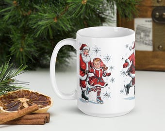 Vintage Santa Claus Mug: Retro Christmas Coffee Mug