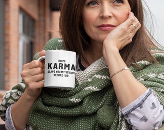 Karma Coffee Mug: Inspirational Ceramic Cup for Swifties