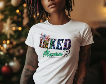 Women's Cut & Sew Inked Mama Print Tee (AOP)