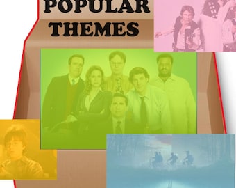 Boîte de dons à thème !!! Harry Potter, le bureau, Stranger Things et plus encore !