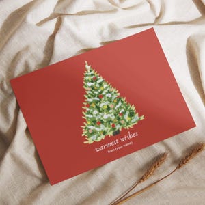 Personalisierte Weihnachtsbaum Postkarte - Digital oder Printable