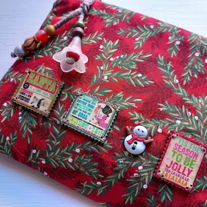 Rote Kosmetiktasche Basteltasche Reise Weihnachtsgeschenk