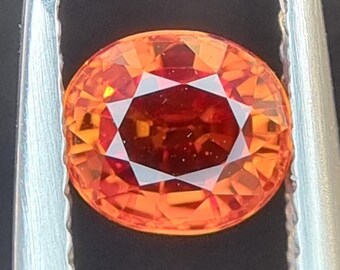 Saphir Rouge Orange Naturel 23,00 Ct FLAWLESS Certifié Pierre Précieuse Loose
