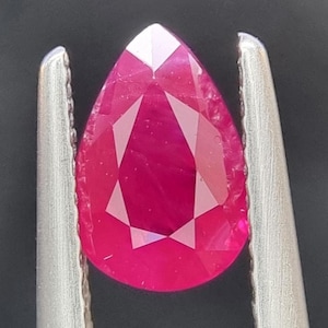 0.95 Carat Natural Pear Cut Ruby, Heated Loose Gemstone