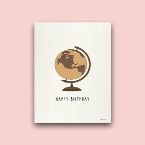 World Globe Birthday Card