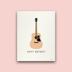 Guitar Birthday Card