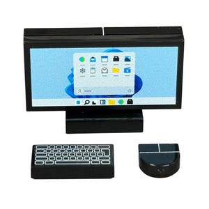 Custom printed Lego® PC Set - Windows 11. Full minifigure scale set, inspired by the classic Windows screen