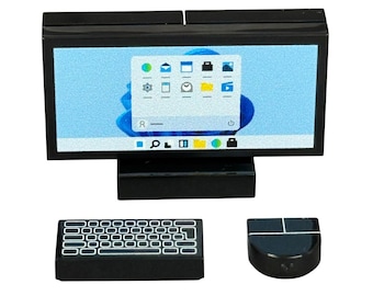 Custom printed Lego® PC Set - Windows 11. Full minifigure scale set, inspired by the classic Windows screen