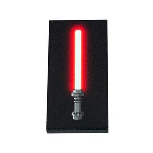 Red Saber - Custom printed Lego® 2x4 tile. Minifigures scale poster inspired by Star Wars