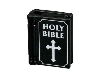 Bible - Black - Lego custom printed Minifigure scale book