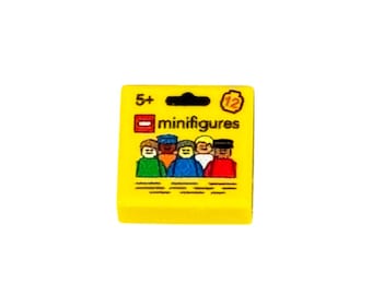Minifig Box -  Custom printed Lego® 1x1 tile.  A minifigure scale collectible minifig box.