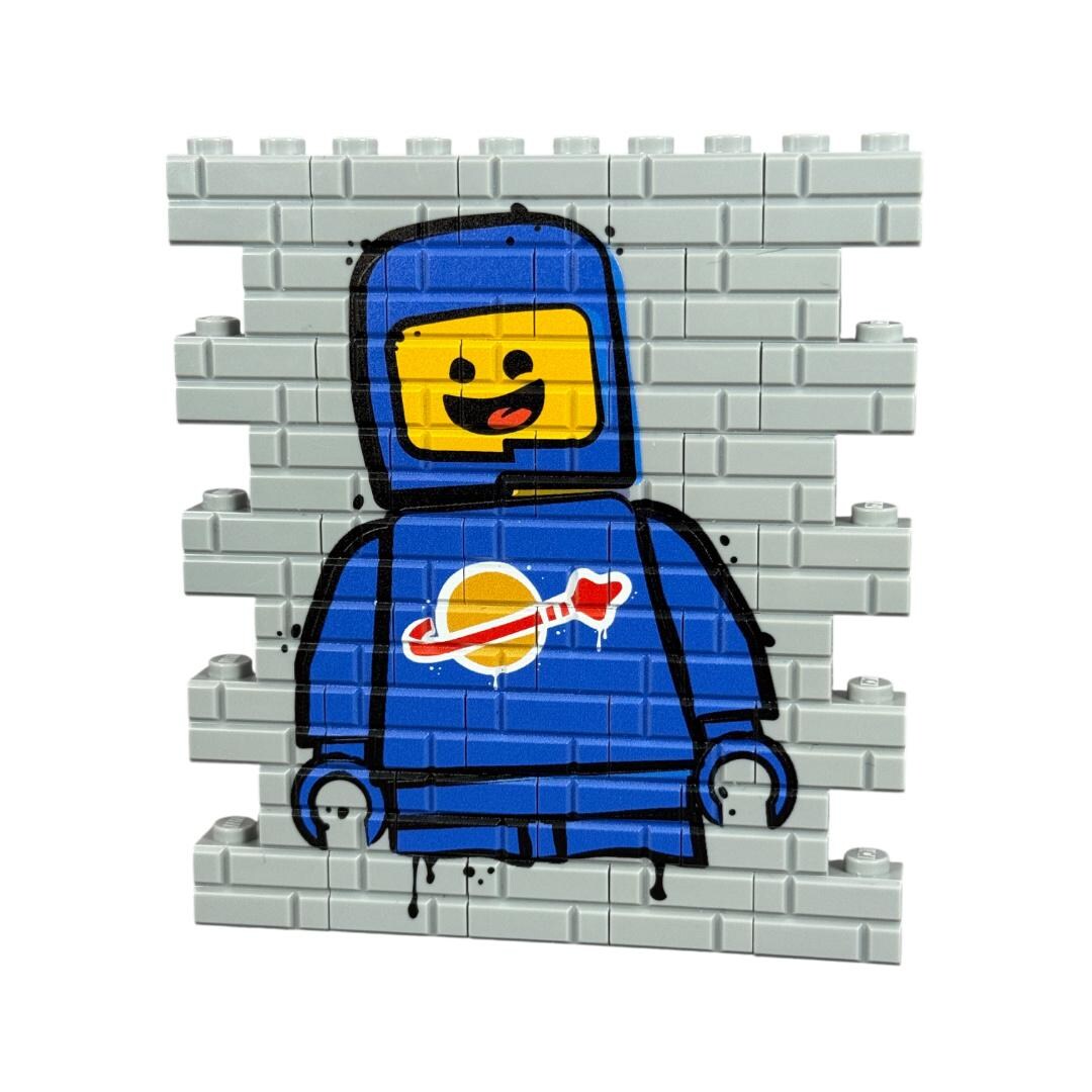 Custom Printed Lego® Spaceman Graffiti Wall. Full Wall of 41 Bricks ...