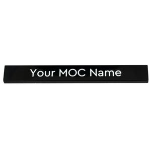 Customisable Lego® architecture / MOC 1x8 tile. In the exact font used in official sets. Label your MOC or set !
