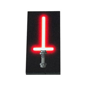 Kylo Saber - Custom printed Lego® 2x4 tile. Minifigures scale poster inspired by Star Wars