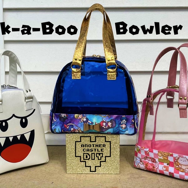 Peek-a-Boo Bowler Bag PDF sewing pattern