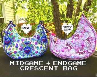 Crescent Bag Digital Sewing Pattern and Video Tutorial - Midgame and Endgame