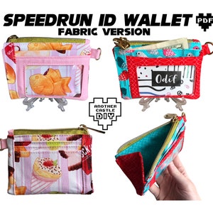 Patrón de costura PDF de tela de billetera Speedrun ID