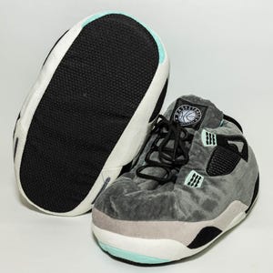 grey jordan slippers