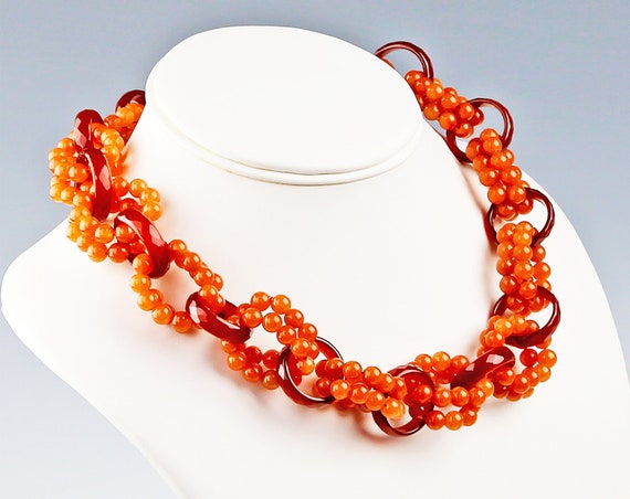 Art Deco Carnelian Necklace - image 2