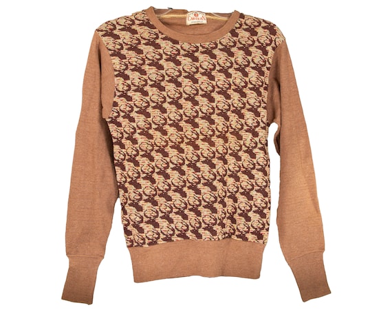 40s - 50s Reindeer Knit Sweater