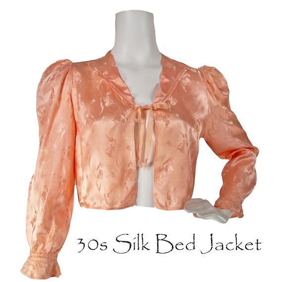 1930s Silk Bed Jacket