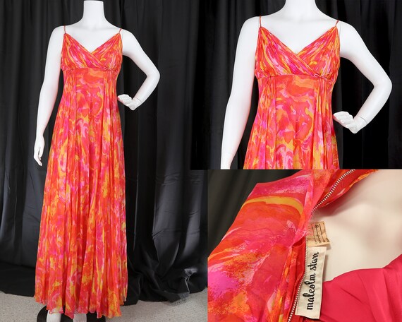 Vintage Malcolm Starr Silk Dress 60s - 70s