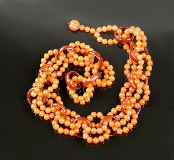 Art Deco Carnelian Necklace - image 1