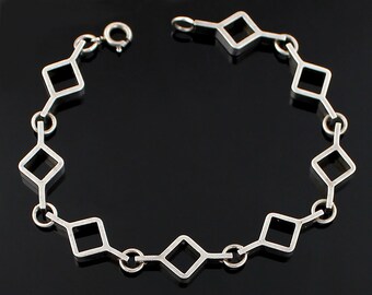 SALE - Finland Sterling Bracelet - Modernist Geometric Motif - Down from 155.00