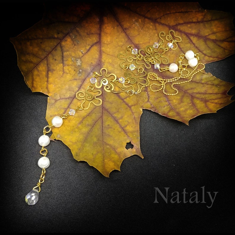 Y Necklace Dainty Necklace Chain Necklace Pearl Necklace Etsy