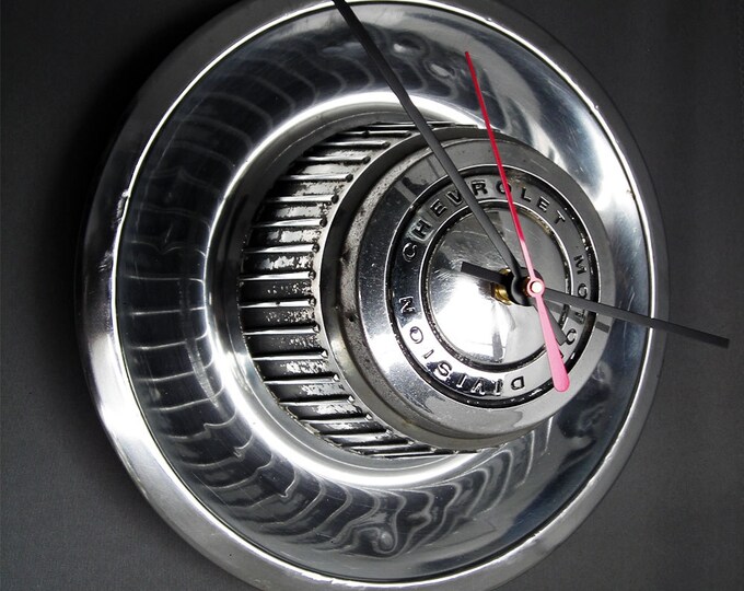 Chevy Hubcap Clock 1968 1974 Corvette Camaro Chevelle Nova Etsy