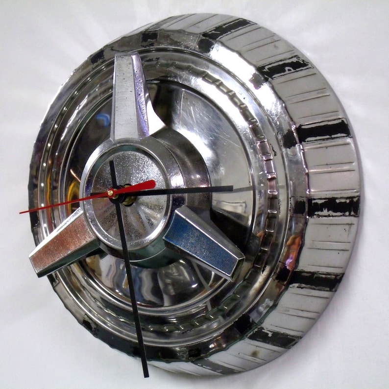 1960's Ford Spinner Hubcap Clock Automotive Wall Clock Etsy