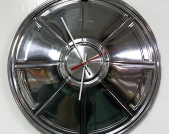 1972 - 1976 Plymouth Valiant Wall Clock - Mopar Hubcap - 1973 1974 1975 - Automotive Wall Clock - Fathers Gift for Boyfriend Gift for Him