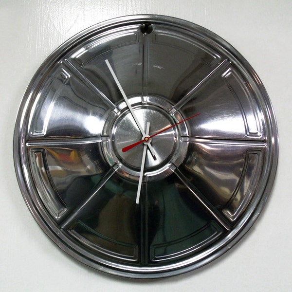 1972 - 1976 Plymouth Valiant Wall Clock - Mopar Hubcap - 1973 1974 1975 - Automotive Wall Clock - Fathers Gift for Boyfriend Gift for Him