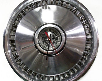 1974 - 1977 Mercury Cougar XR-7 Hubcap Clock - Vintage Hub Cap - Car Wall Decor - 1975 1976