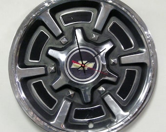 Chevy Wall Clock 1977 - 1988 Chevrolet Blazer Pickup Truck Van Hubcap Clock - 1978 1979 1980 1981 1982 1983 1984 1985 1986 1987