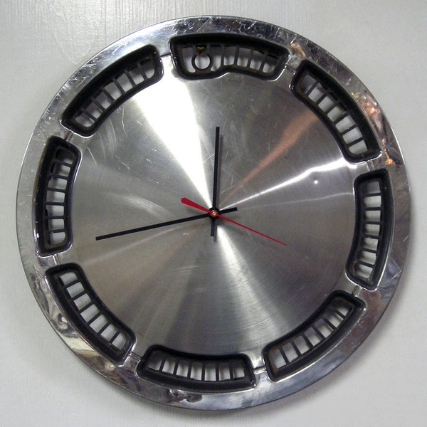 Hub Cap Clock Etsy