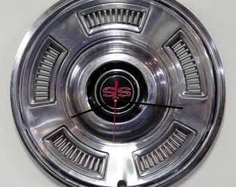 1967 Chevy Chevelle SS Hubcap Clock - Chevrolet Chevelle SS Wall Clock - Garage Decor - Husband Present - Boyfriend Gift - Retro Wall Clock