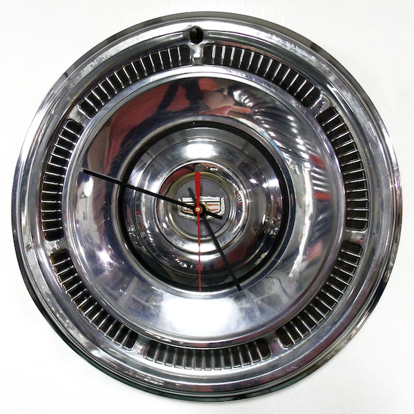 1969 Mercury Marauder Hub Cap Clock - Monterey Marquis - Retro Industrial Decor - Automotive Accessories - Classic Car Decor