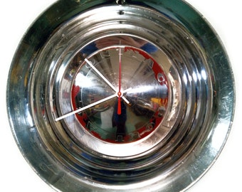 1954 Pontiac Hubcap Clock - Chieftain Star Chief Catalina - Classic Car Wall Clock - Unique Mens Gift - Father's Day Gift