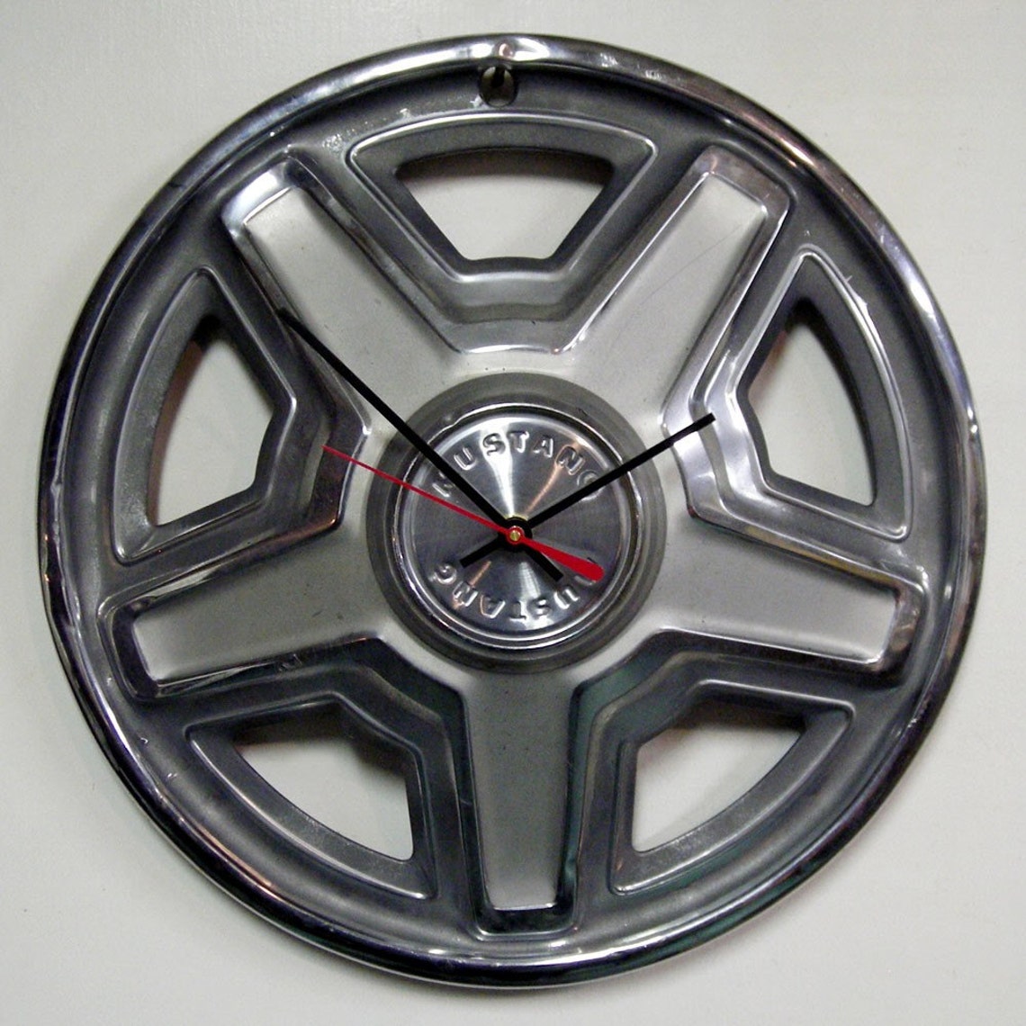 1969 Ford Mustang Hubcap Clock Classic Car Wall Clock Etsy