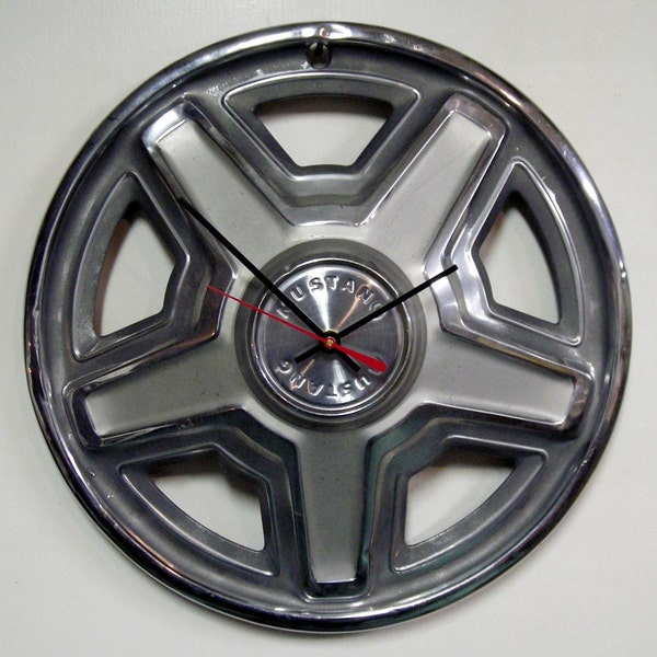 1969 Ford Mustang Hubcap Clock - Classic Car Wall Clock - '69 and oh so FINE - Father's Gift for Him - Husband Gift - Boyfriend Present