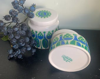 Vintage Figgjo Granada Sugar Jars: Turi Design Norwegian Kitchenware