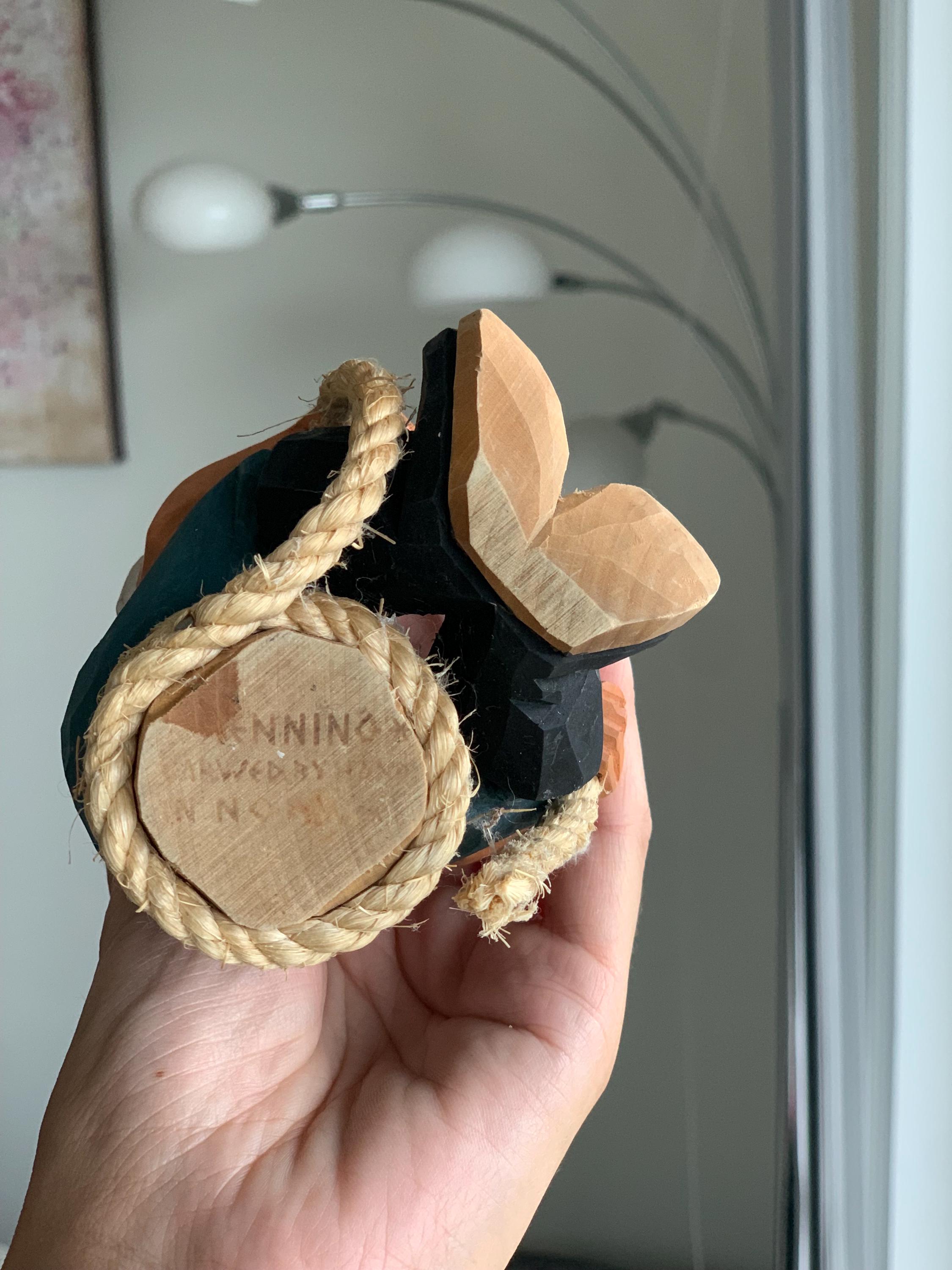 ヴィンテージの木彫りの船乗りの置物：ヘニング・エンゲルセン