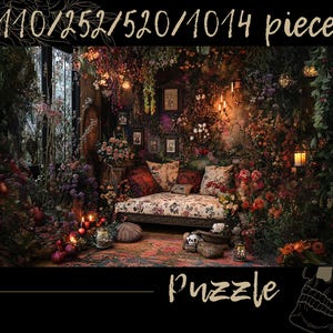 Puzzle, Enchanted Indoor Space Persephone&#39;s Aesthetic, Gothic Fairy-tale, Mythology, Fantasy, Intricate Imagery, 110 252 520 1014-Piece,