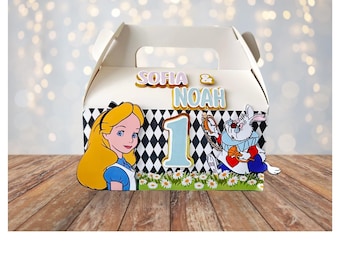 Alice in Wonderland Favor Boxes | Birthday Party Favor Boxes | Onederland