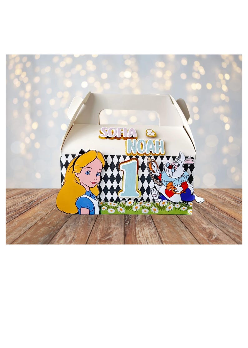 Alice in Wonderland Favor Boxes | Birthday Party Favor Boxes ...