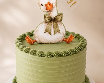 Silly Goose Baby Shower Cake Topper, Oh Baby Cake Topper, Baby Shower Cake Decoration, Goose Theme Party Decor,