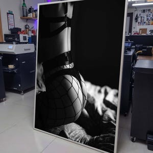 Artistic Rope Bondage Silhouette-Dark and Sensual Photography Print,Perfect for Bedroom or Private Space Decor,Sexy Canvas, Bedroom Wall Art