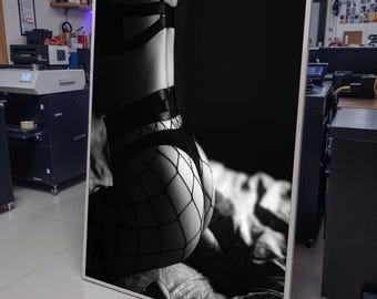 Artistic Rope Bondage Silhouette-Dark and Sensual Photography Print,Perfect for Bedroom or Private Space Decor,Sexy Canvas, Bedroom Wall Art